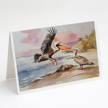 Load image into Gallery viewer, Pelican Greeting Cards - Blank Note Cards – 8-Pack of Artist-Designed Cards with Envelopes