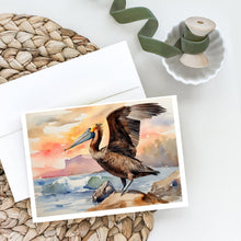 Load image into Gallery viewer, Pelican Greeting Cards - Blank Note Cards – 8-Pack of Artist-Designed Cards with Envelopes