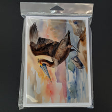 Load image into Gallery viewer, Pelican Greeting Cards - Blank Note Cards – 8-Pack of Artist-Designed Cards with Envelopes