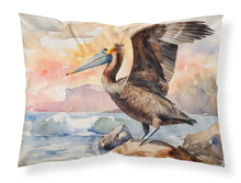 Load image into Gallery viewer, Pelican Standard Pillowcase – Artistic Decorative Front, White Back
