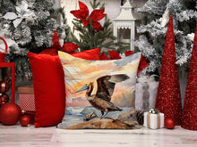 Load image into Gallery viewer, Pelican Throw Pillow - 14x14 Decorative Pillow – Art for Your Home &amp; Patio