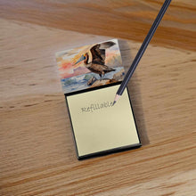 Load image into Gallery viewer, Pelican Sticky Note Holder- Refiilable Desk Accessory Note Pad