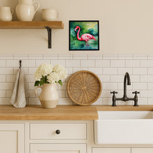 Load image into Gallery viewer, Flamingo Framed Metal Print