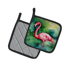 Load image into Gallery viewer, Flamingo Pot Holders - Set of 2 Decorative Kitchen Helpers | Made in the USA