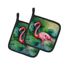 Load image into Gallery viewer, Flamingo Pot Holders - Set of 2 Decorative Kitchen Helpers | Made in the USA