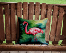 Load image into Gallery viewer, Flamingo Throw Pillow - 14x14 Decorative Pillow – Art for Your Home &amp; Patio