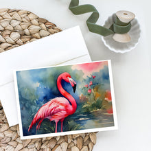 Load image into Gallery viewer, Flamingo Greeting Cards - Blank Note Cards – 8-Pack of Artist-Designed Cards with Envelopes