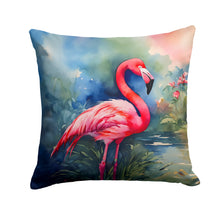 Load image into Gallery viewer, Flamingo Throw Pillow - 14x14 Decorative Pillow – Art for Your Home &amp; Patio