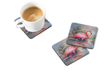 Load image into Gallery viewer, Flamingo Coasters - Set of 4 Lightweight Foam, Absorbent Drink Coasters