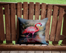 Load image into Gallery viewer, Flamingo Throw Pillow - 14x14 Decorative Pillow – Art for Your Home &amp; Patio