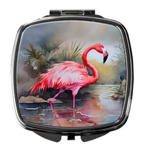 Load image into Gallery viewer, Flamingo Compact Mirror – Stylish Purse Mirror with Artistic Covers