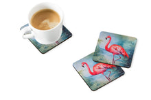 Load image into Gallery viewer, Flamingo Coasters - Set of 4 Lightweight Foam, Absorbent Drink Coasters