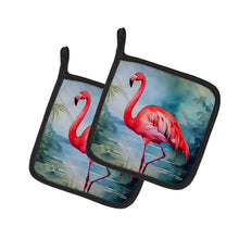 Load image into Gallery viewer, Flamingo Pot Holders - Set of 2 Decorative Kitchen Helpers | Made in the USA