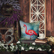 Load image into Gallery viewer, Flamingo Throw Pillow - 14x14 Decorative Pillow – Art for Your Home &amp; Patio