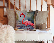 Load image into Gallery viewer, Flamingo Throw Pillow - 14x14 Decorative Pillow – Art for Your Home &amp; Patio