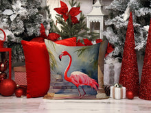 Load image into Gallery viewer, Flamingo Throw Pillow - 14x14 Decorative Pillow – Art for Your Home &amp; Patio
