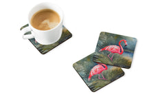 Load image into Gallery viewer, Flamingo Coasters - Set of 4 Lightweight Foam, Absorbent Drink Coasters