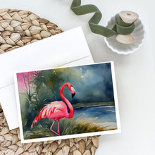 Load image into Gallery viewer, Flamingo Greeting Cards - Blank Note Cards – 8-Pack of Artist-Designed Cards with Envelopes
