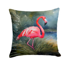 Load image into Gallery viewer, Flamingo Throw Pillow - 14x14 Decorative Pillow – Art for Your Home &amp; Patio