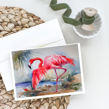 Load image into Gallery viewer, Flamingo Greeting Cards - Blank Note Cards – 8-Pack of Artist-Designed Cards with Envelopes