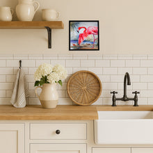 Load image into Gallery viewer, Flamingo Framed Metal Print