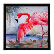 Load image into Gallery viewer, Flamingo Framed Metal Print