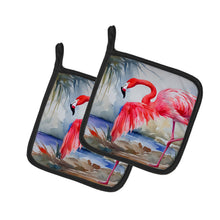 Load image into Gallery viewer, Flamingo Pot Holders - Set of 2 Decorative Kitchen Helpers | Made in the USA