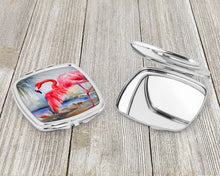 Load image into Gallery viewer, Flamingo Compact Mirror – Stylish Purse Mirror with Artistic Covers