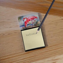 Load image into Gallery viewer, Flamingo Sticky Note Holder- Refiilable Desk Accessory Note Pad