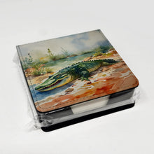 Load image into Gallery viewer, Alligator PU Leather Note Paper Holder