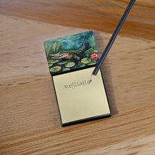 Load image into Gallery viewer, Alligator Sticky Note Holder- Refiilable Desk Accessory Note Pad