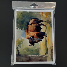 Load image into Gallery viewer, American Bison Greeting Cards - Blank Note Cards – 8-Pack of Artist-Designed Cards with Envelopes