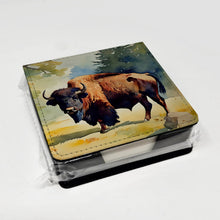 Load image into Gallery viewer, American Bison PU Leather Note Paper Holder