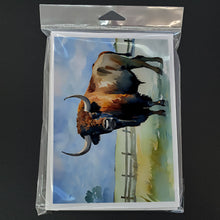 Load image into Gallery viewer, American Bison Greeting Cards - Blank Note Cards – 8-Pack of Artist-Designed Cards with Envelopes