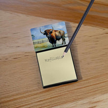 Load image into Gallery viewer, American Bison Sticky Note Holder- Refiilable Desk Accessory Note Pad