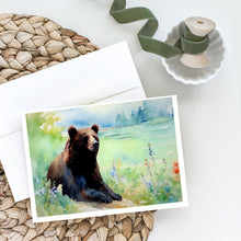 Load image into Gallery viewer, American Black Bear Greeting Cards - Blank Note Cards – 8-Pack of Artist-Designed Cards with Envelopes