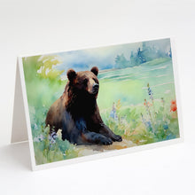 Load image into Gallery viewer, American Black Bear Greeting Cards - Blank Note Cards – 8-Pack of Artist-Designed Cards with Envelopes