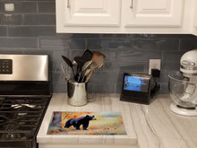 Load image into Gallery viewer, American Black Bear Glass Cutting Boards – Durable, Decorative Kitchen Art Large