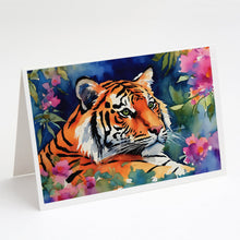 Load image into Gallery viewer, Bengal Tiger Greeting Cards - Blank Note Cards – 8-Pack of Artist-Designed Cards with Envelopes