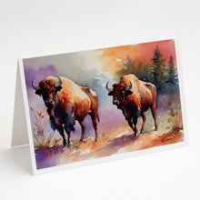 Load image into Gallery viewer, Buffalo Greeting Cards - Blank Note Cards – 8-Pack of Artist-Designed Cards with Envelopes