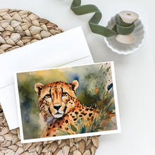 Load image into Gallery viewer, Cheetah Greeting Cards - Blank Note Cards – 8-Pack of Artist-Designed Cards with Envelopes