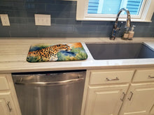 Load image into Gallery viewer, Cheetah Dish Drying Mat