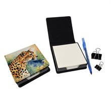 Load image into Gallery viewer, Cheetah PU Leather Note Paper Holder