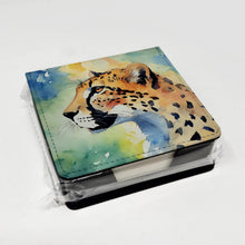 Load image into Gallery viewer, Cheetah PU Leather Note Paper Holder