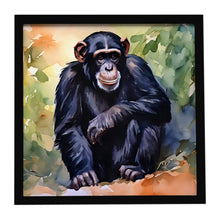 Load image into Gallery viewer, Chimpanzee Framed Metal Print