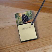 Load image into Gallery viewer, Chimpanzee Sticky Note Holder- Refiilable Desk Accessory Note Pad