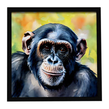 Load image into Gallery viewer, Chimpanzee Framed Metal Print