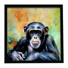 Load image into Gallery viewer, Chimpanzee Framed Metal Print