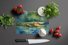 Load image into Gallery viewer, Crocodile Glass Cutting Boards – Durable, Decorative Kitchen Art Large