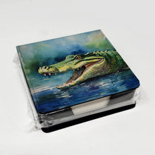 Load image into Gallery viewer, Crocodile PU Leather Note Paper Holder
